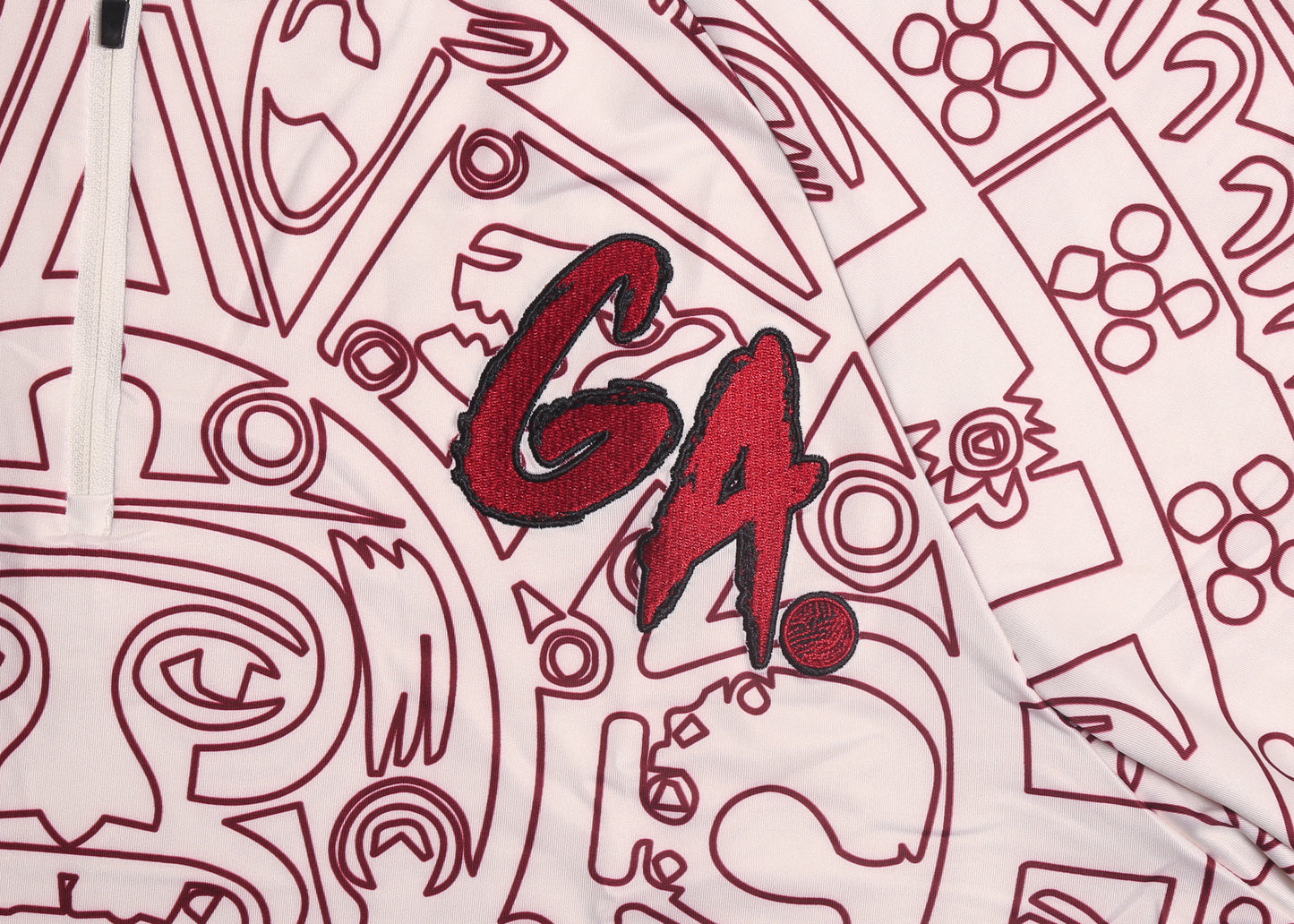 Bladed Collar Polo Off White/Burgundy Calendario