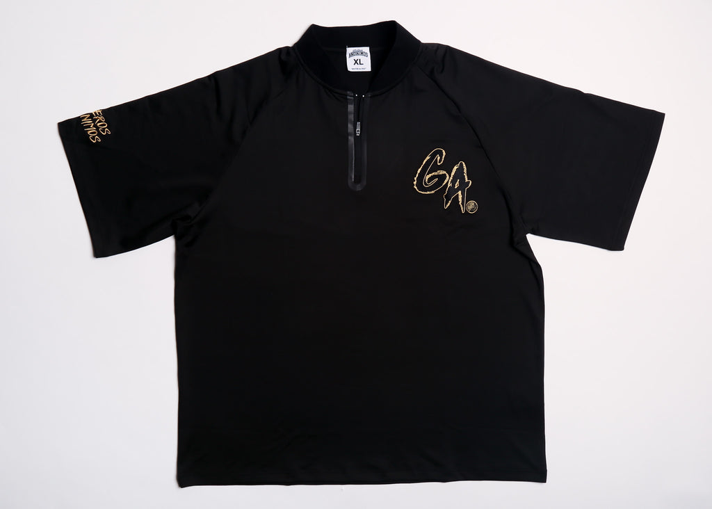 Bladed Collar Polo Black (ORO GA)