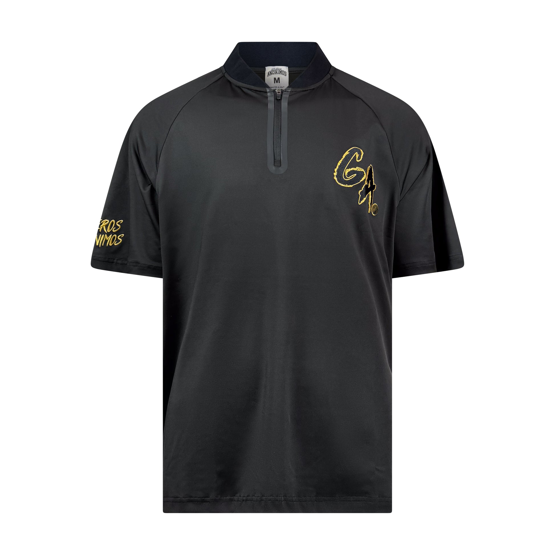 Bladed Collar Polo Black (ORO GA)