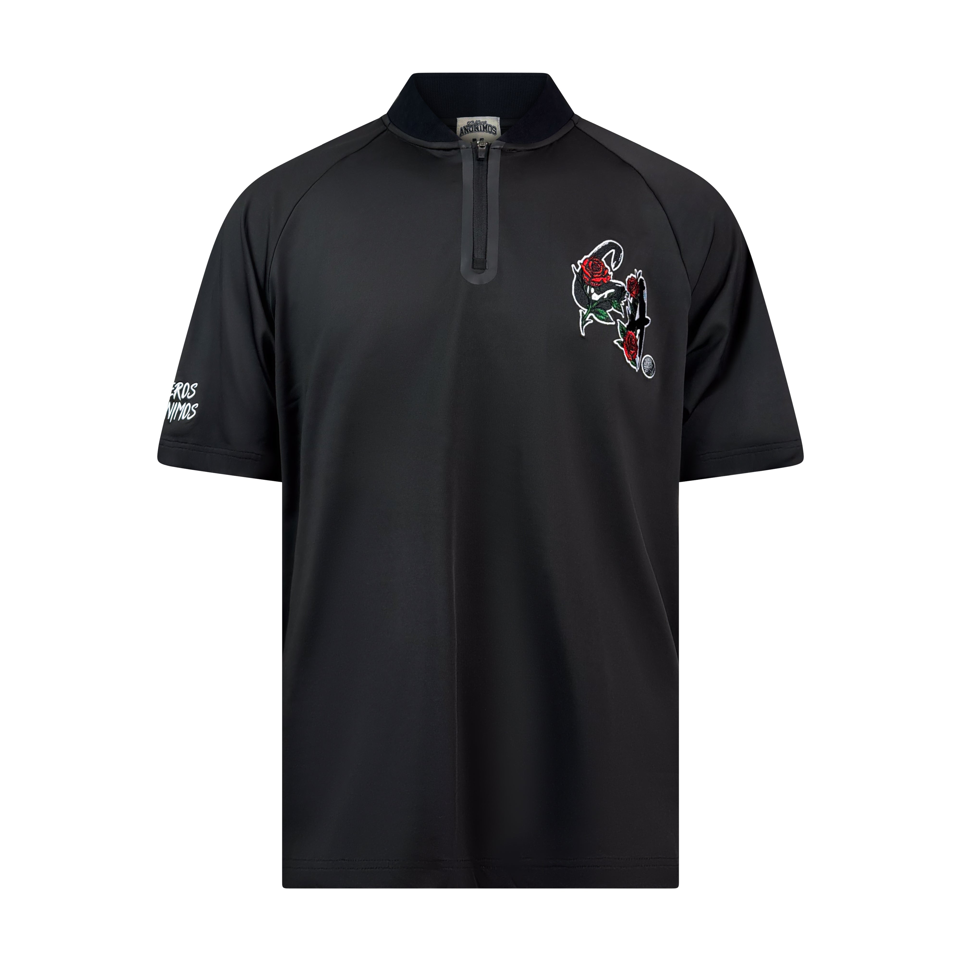 Bladed Collar Polo Black (Rose GA) – GOLFEROS ANONIMOS