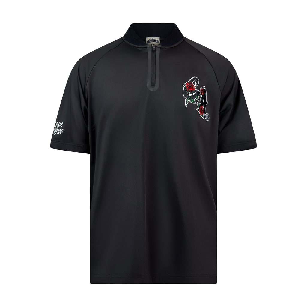 Bladed Collar Polo Black (Rose GA)