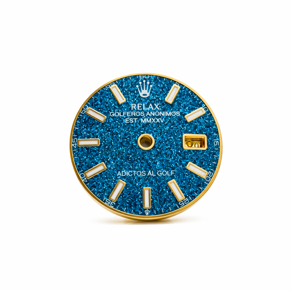 “Relax” inspired blue stick dial