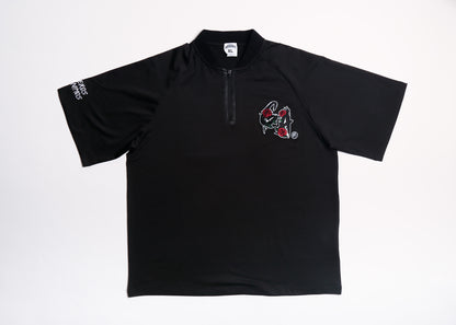 Bladed Collar Polo Black (Rose GA)