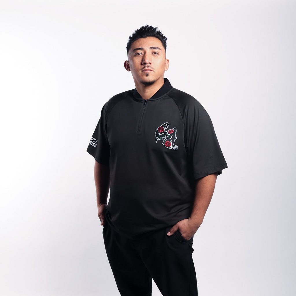 Bladed Collar Polo Black (Rose GA)