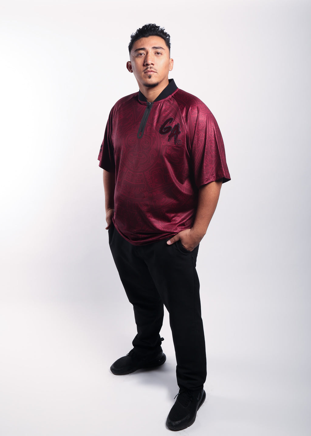 Bladed Collar Polo Burgundy/Black Calendario