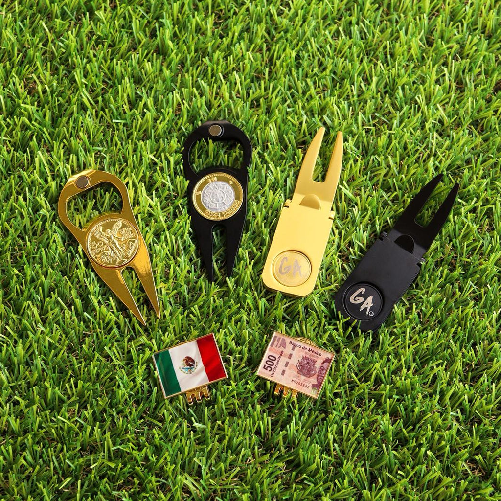 Golferos Anonimos cigar holder/divot tool (gold)